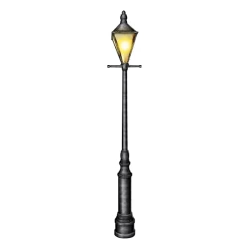 Beistle Lamppost Photo Props, 6' Tall | Mardi Gras Street Light Wall Decorations thumbnail 1