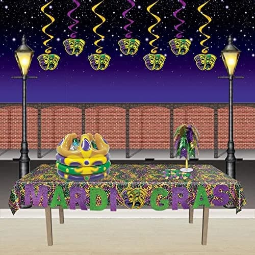 Beistle Lamppost Photo Props, 6' Tall | Mardi Gras Street Light Wall Decorations thumbnail 4