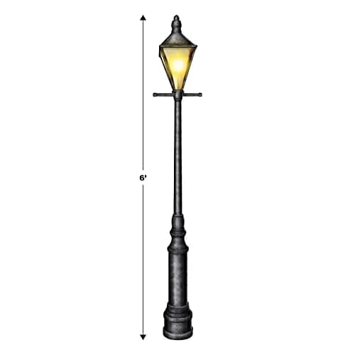 Beistle Lamppost Photo Props, 6' Tall | Mardi Gras Street Light Wall Decorations thumbnail 2