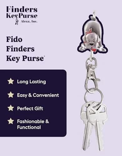 Finders Key Purse Fido Key Finder | Stylish Stainless Steel Keychain for Women thumbnail 2
