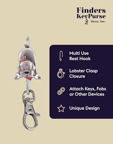 Finders Key Purse Fido Key Finder | Stylish Stainless Steel Keychain for Women thumbnail 3