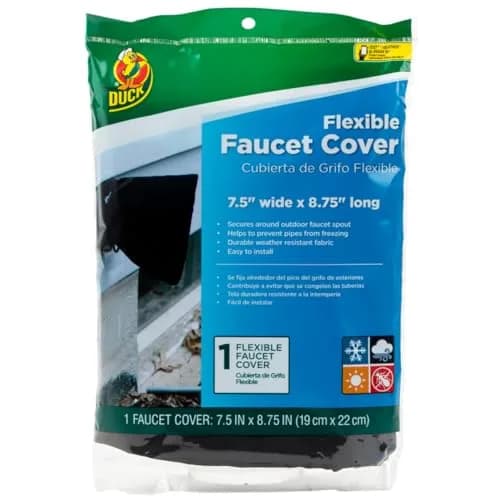 Duck Insulated Soft Flexible Faucet Cover 7.5 in x 8.75 in | Weather-Resistant Winter Pipe Protector thumbnail 1