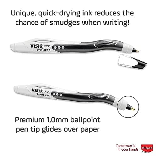 Maped Visio Left-Handed Ballpoint Pen 2 Pack | Smudge-Resistant, Quick-Dry Ink, Ergonomic Grip thumbnail 4