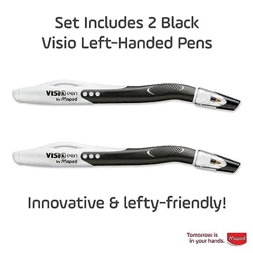 Maped Visio Left-Handed Ballpoint Pen 2 Pack | Smudge-Resistant, Quick-Dry Ink, Ergonomic Grip thumbnail 3