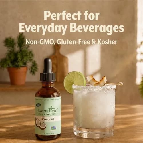 SweetLeaf Stevia Drops Liquid Sweetener, Coconut 2 Fl Oz | Zero Calorie, Natural Flavors thumbnail 8