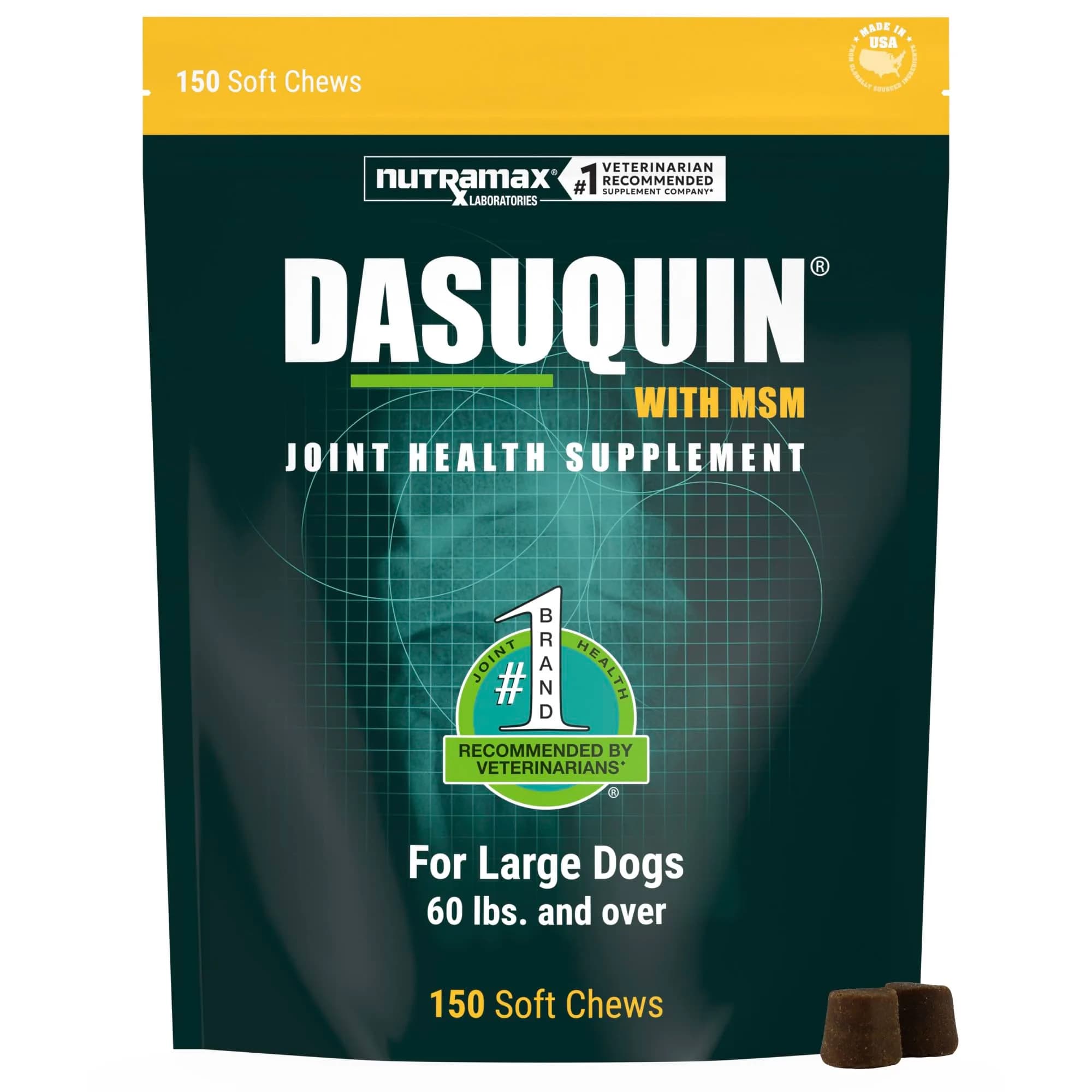 Nutramax Dasuquin MSM Joint Supplement for Large Dogs 150ct | Supports Healthy Joints & Cartilage