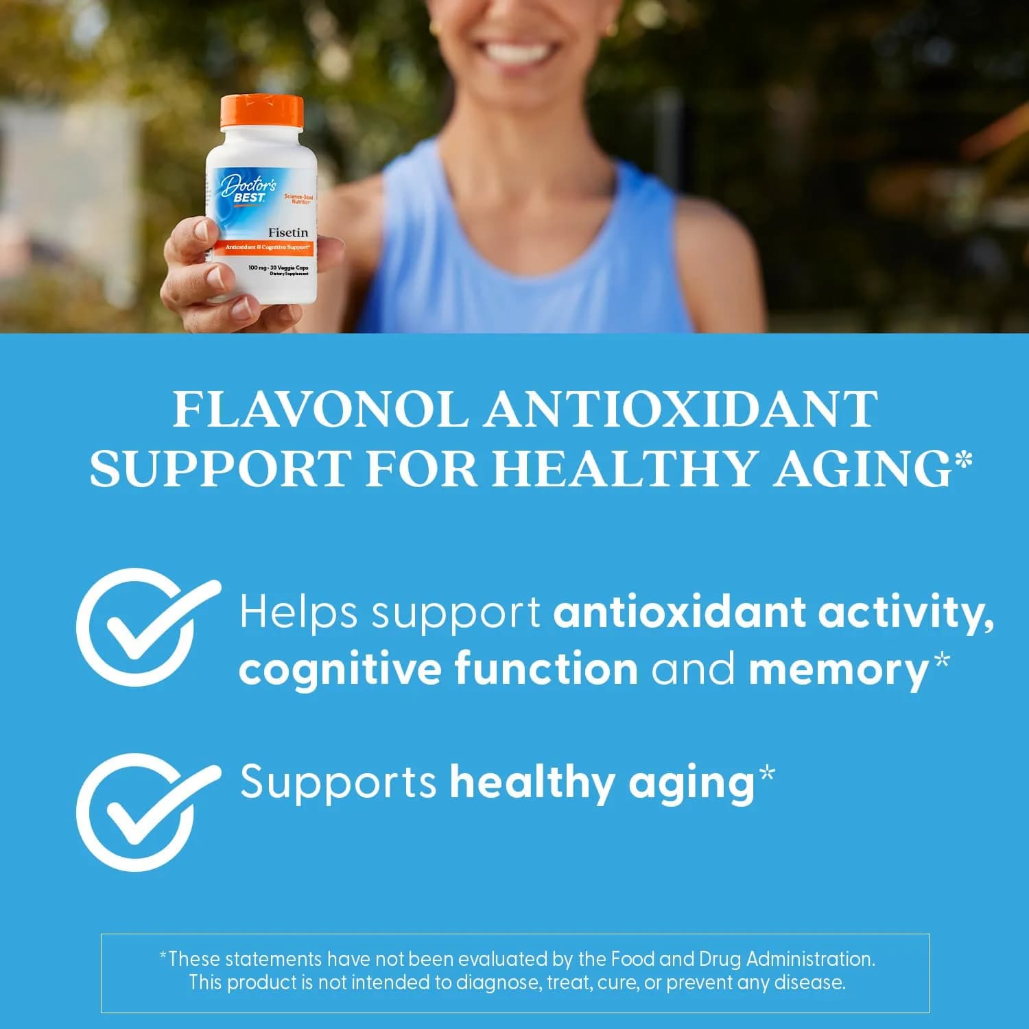 Doctor's Best Fisetin Supplement 100 mg Capsules (30 Count) | Brain Health & Antioxidant Support - view 5