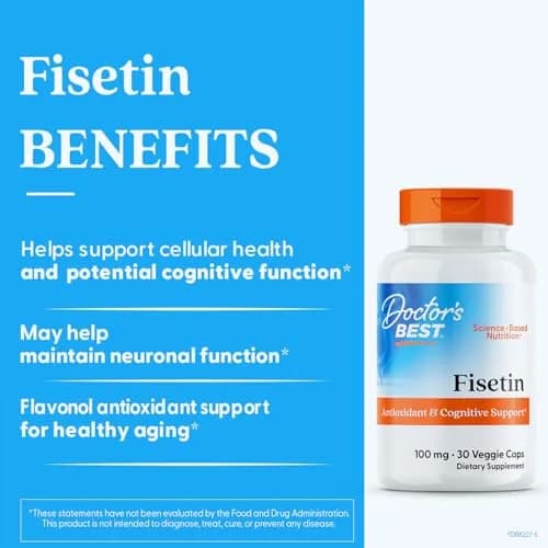 Doctor's Best Fisetin Supplement 100 mg Capsules (30 Count) | Brain Health & Antioxidant Support thumbnail 2