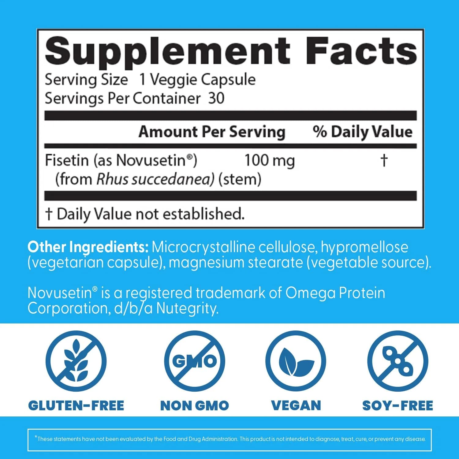 Doctor's Best Fisetin Supplement 100 mg Capsules (30 Count) | Brain Health & Antioxidant Support - view 3