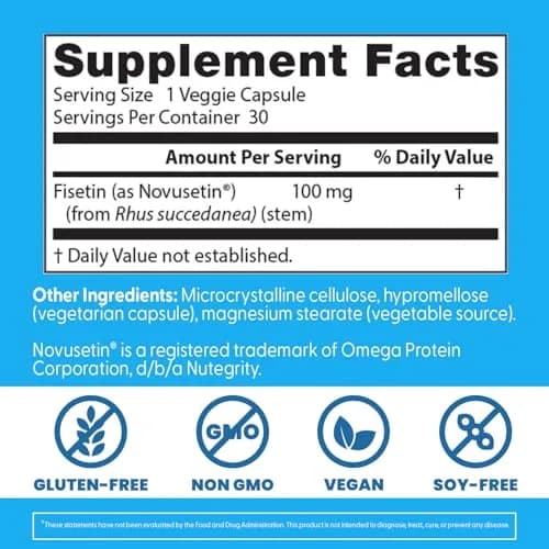 Doctor's Best Fisetin Supplement 100 mg Capsules (30 Count) | Brain Health & Antioxidant Support thumbnail 3