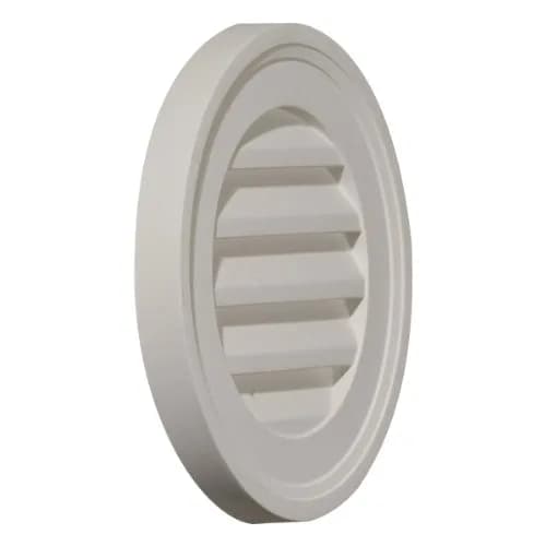 Ekena Millwork 12"W x 12"H x 1 3/8"P Round Gable Vent Louver | Decorative Urethane Building Moulding thumbnail 2