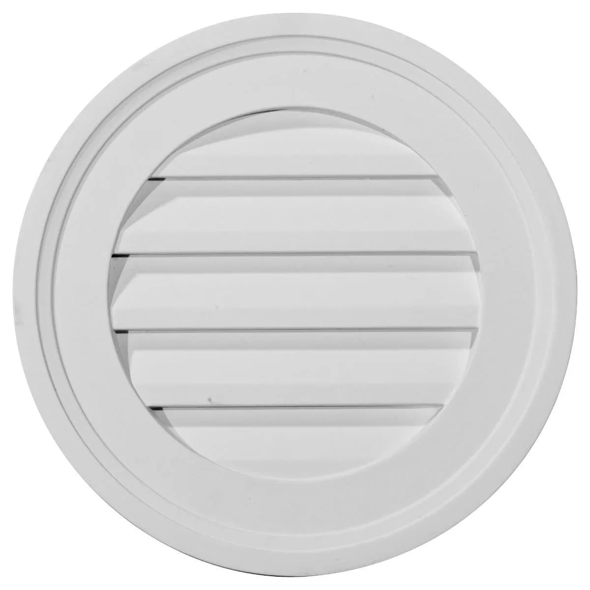 Ekena Millwork 16" Round Gable Vent Louver, 40.64cm (16") OD | Decorative Non-Functional Urethane - main product image