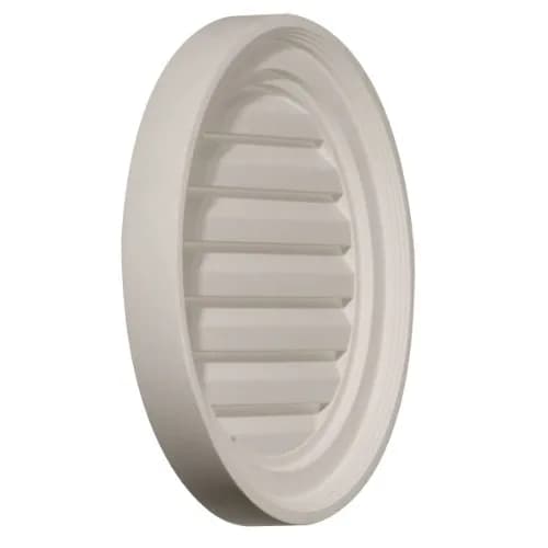 Ekena Millwork 18"W x 18"H x 1 1/8"P Round Gable Vent Louver | Non-Functional Decorative Urethane thumbnail 2