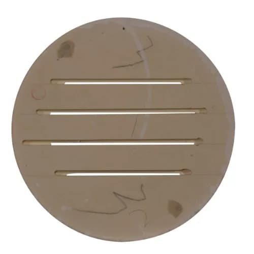 Ekena Millwork 12"W x 12"H x 1 1/8"P Round Gable Vent Louver | Functional, Factory Primed White thumbnail 2
