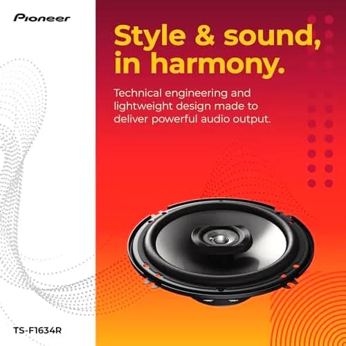 Pioneer TS-F1634R 6.5" 2-Way Coaxial Car Speakers 200W Max | 16.5 cm (6.5") 2-Way Coaxial Speakers thumbnail 3