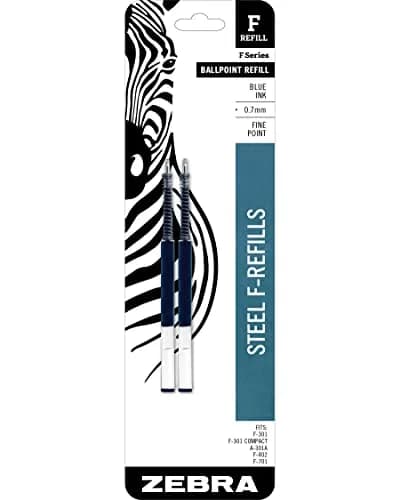 Zebra Pen Blue Ballpoint Refill 0.7mm Fine Point (2-Pack) | Smooth Writing for Students & Professionals thumbnail 1