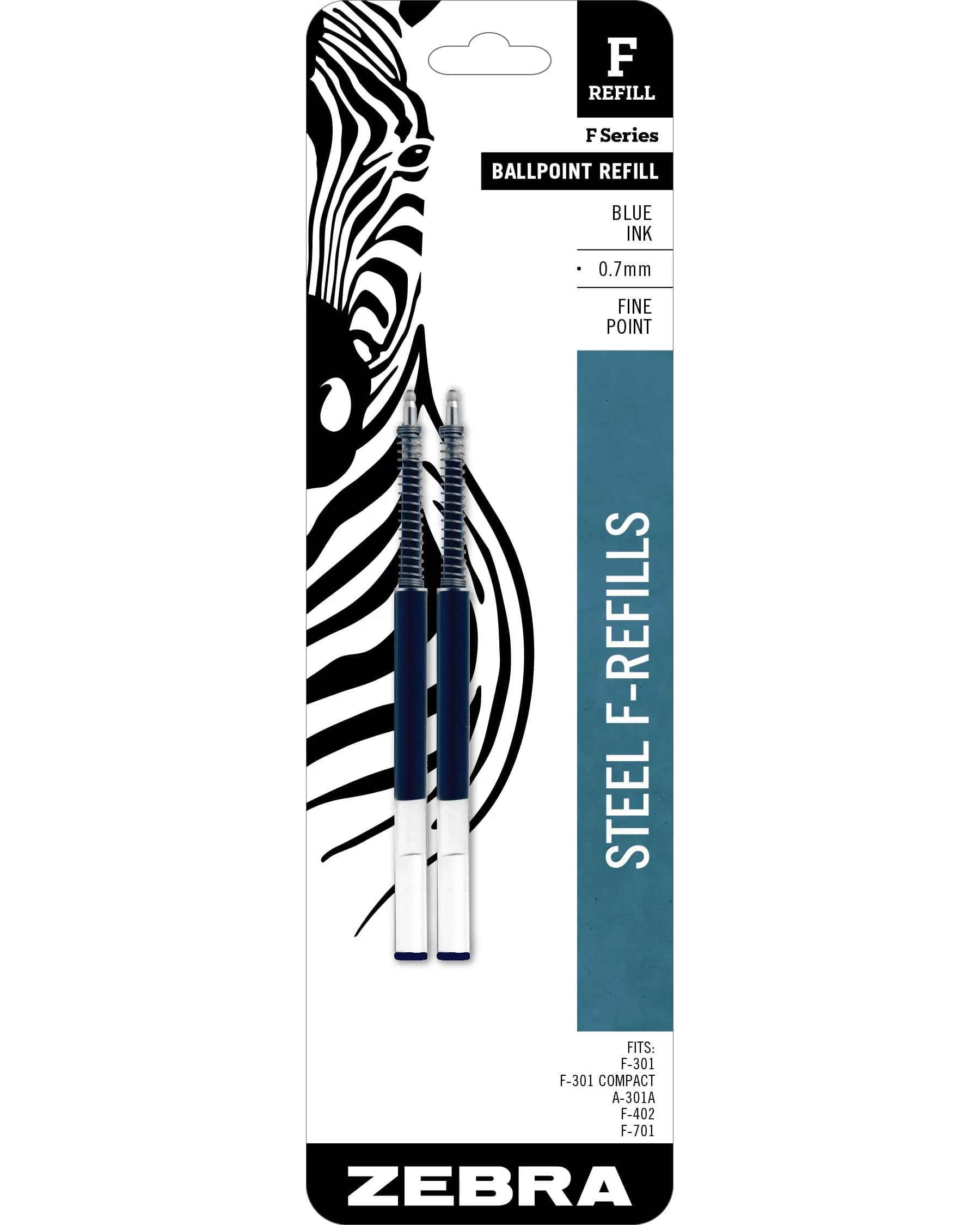Zebra Pen Blue Ballpoint Refill 0.7mm Fine Point (2-Pack) | Smooth Writing for Students & Professionals - main product image