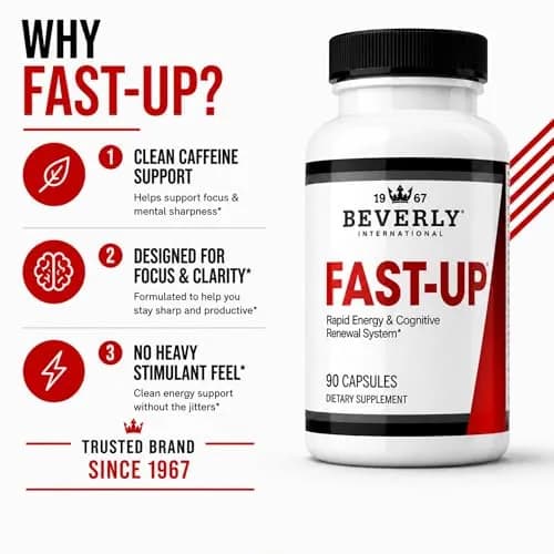 Beverly International Fast-Up, Clear Focus Brain Booster, 90 Capsules | Supports Mental Clarity & Energy thumbnail 4
