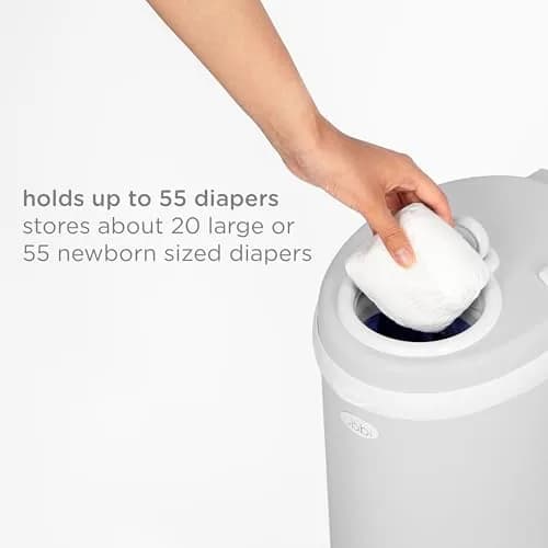 Ubbi Stainless Steel Diaper Pail Gray | Odor-Locking, No Special Bags, Childproof Lock thumbnail 7