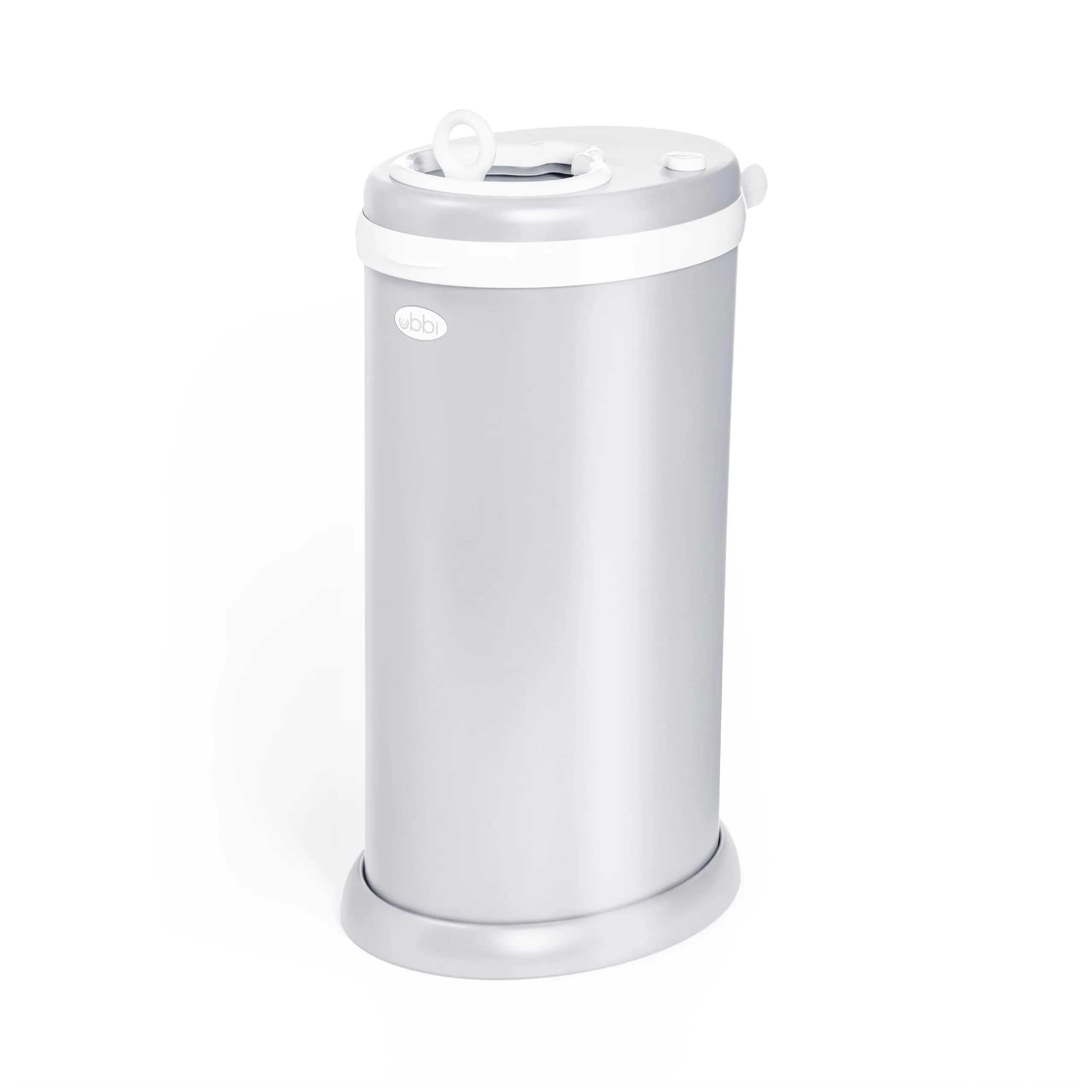 Ubbi Stainless Steel Diaper Pail Gray | Odor-Locking, No Special Bags, Childproof Lock - main product image