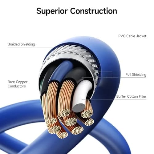 Cable Matters 15ft USB 3.0 A to B Cable, Blue | 5Gbps Data Speed, Durable, Compatible with External Hard Drives thumbnail 6