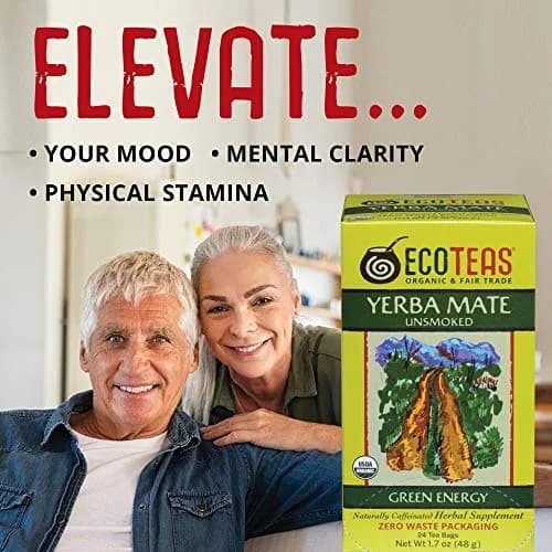ECOTEAS Organic Unsmoked Yerba Mate Tea 24 Bags | Natural Energy & Metabolism Support thumbnail 6