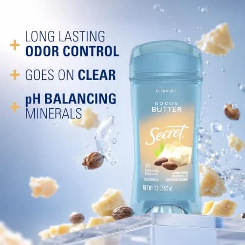 Secret Fresh Clear Gel Antiperspirant Deodorant for Women, 73.7ml (2.6 oz) | 72-Hour Odor Protection with pH Balancing Minerals thumbnail 2