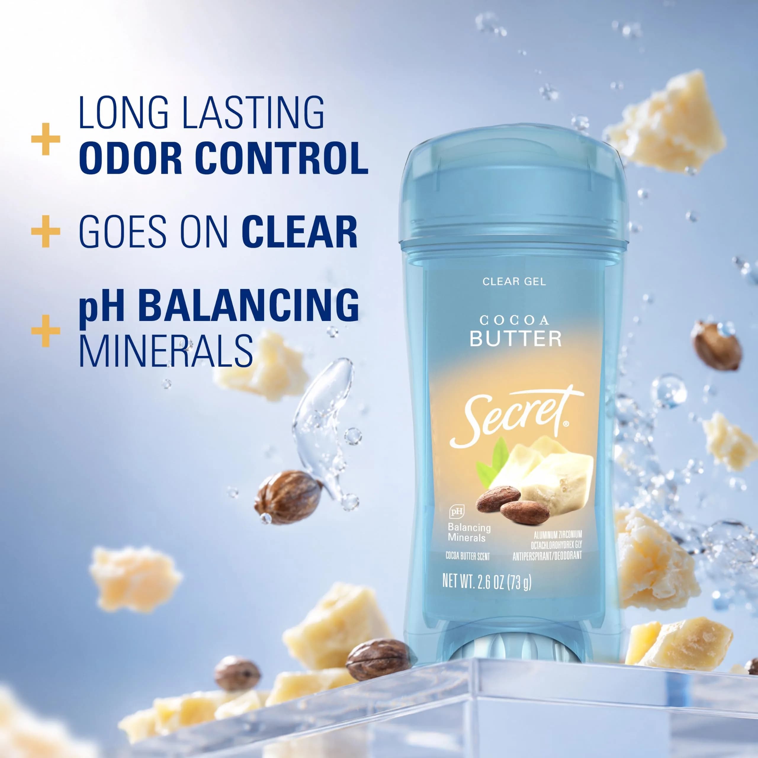 Secret Fresh Clear Gel Antiperspirant Deodorant for Women, 73.7ml (2.6 oz) | 72-Hour Odor Protection with pH Balancing Minerals - view 2