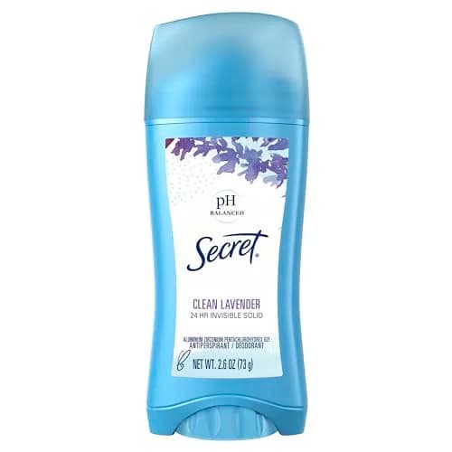 Secret Invisible Solid Antiperspirant Deodorant for Women, Clean Lavender Scent, 74g (2.6 oz) | 24hr Sweat & Odor Protection thumbnail 1