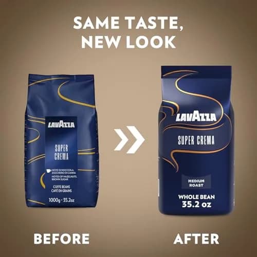 Lavazza Super Crema Whole Bean Espresso Coffee 2.2lb Bag Vacuum-Packed | Rich, Full Flavor thumbnail 6