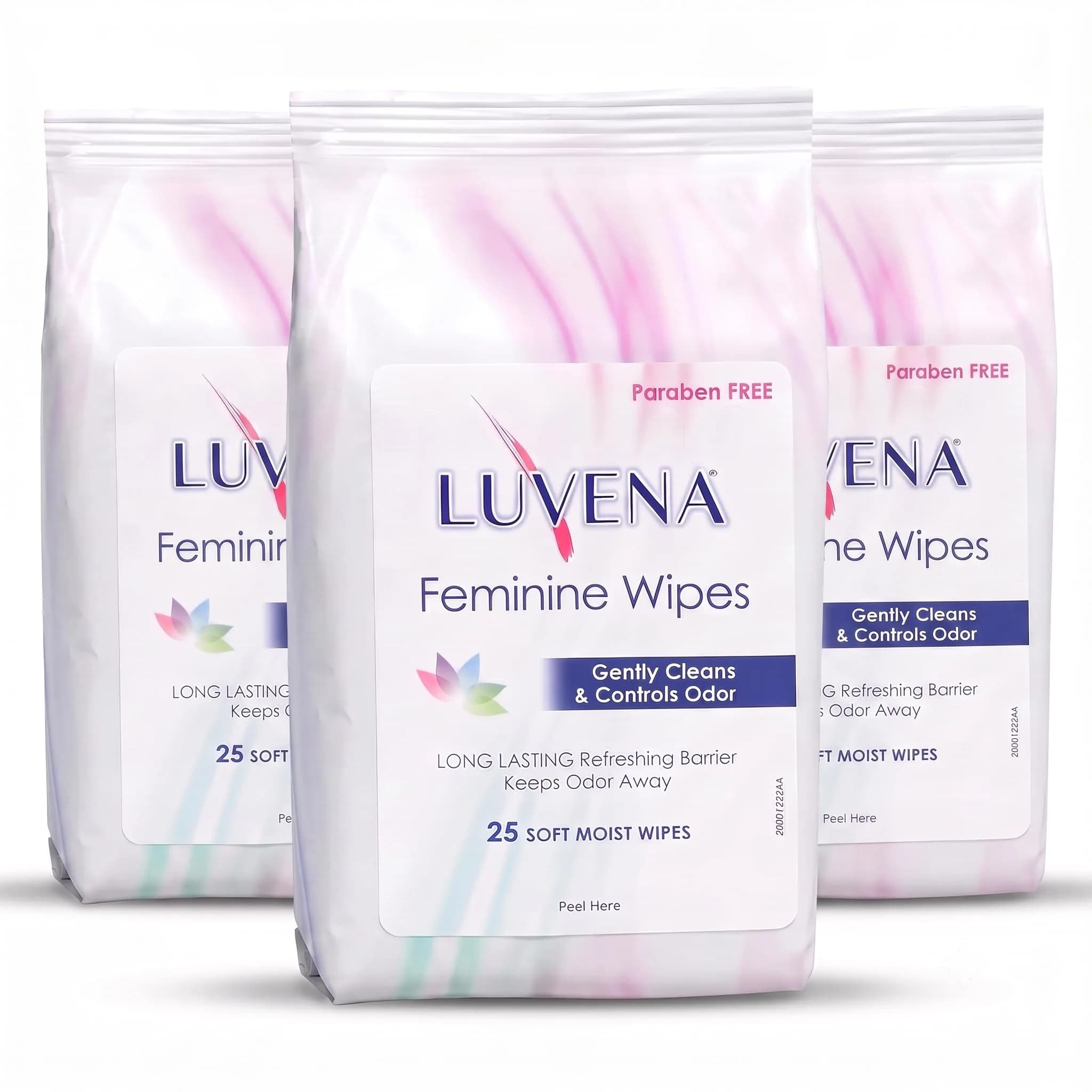 LUVENA Feminine Hygiene Wipes for Women, 75 Count (25 Count x 3 Pouches) | pH-Balanced, Dermatologist Tested — Wipes