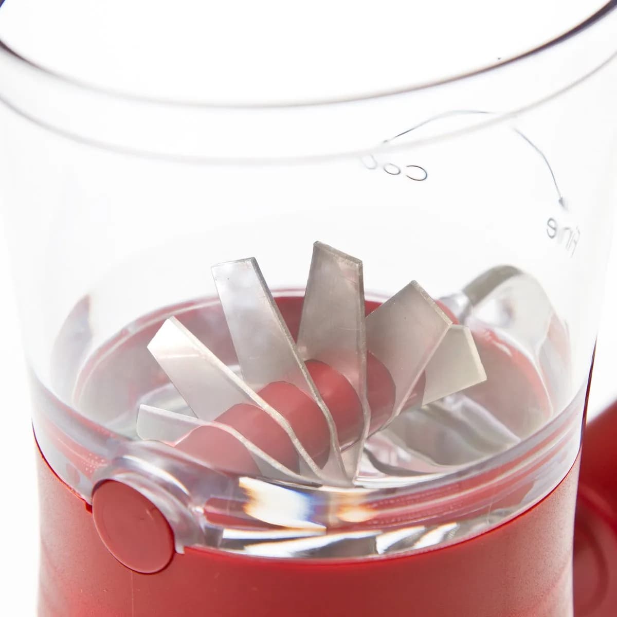 Prepworks by Progressive Nut Chopper with Non-Skid Base, Red | Patented Design with Fine-to-Course Grinding Options & Clear Measurements (1 Unit) - view 2