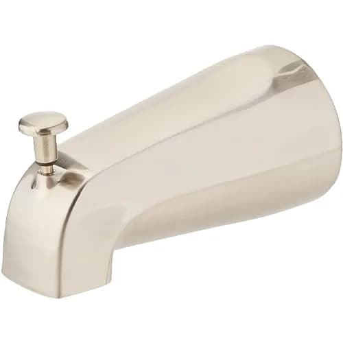 EZ-FLO 5 Inch Zinc Bath Tub Diverter Spout, 1/2 Inch IPS Pipe, Brushed Nickel | Universal Fit for Bathroom Tubs thumbnail 1