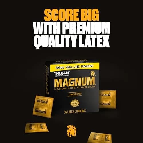TROJAN Magnum Lubricated Large Condoms 36 Count Pack | Contoured Shape for Comfort & Secure Fit thumbnail 4