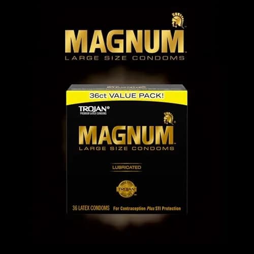 TROJAN Magnum Lubricated Large Condoms 36 Count Pack | Contoured Shape for Comfort & Secure Fit thumbnail 7
