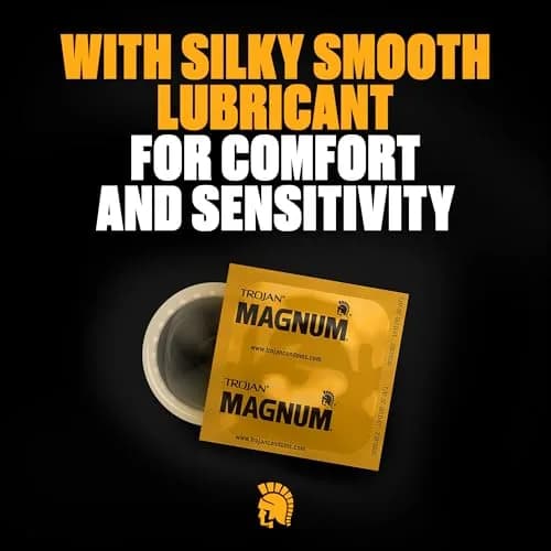 TROJAN Magnum Lubricated Large Condoms 36 Count Pack | Contoured Shape for Comfort & Secure Fit thumbnail 3