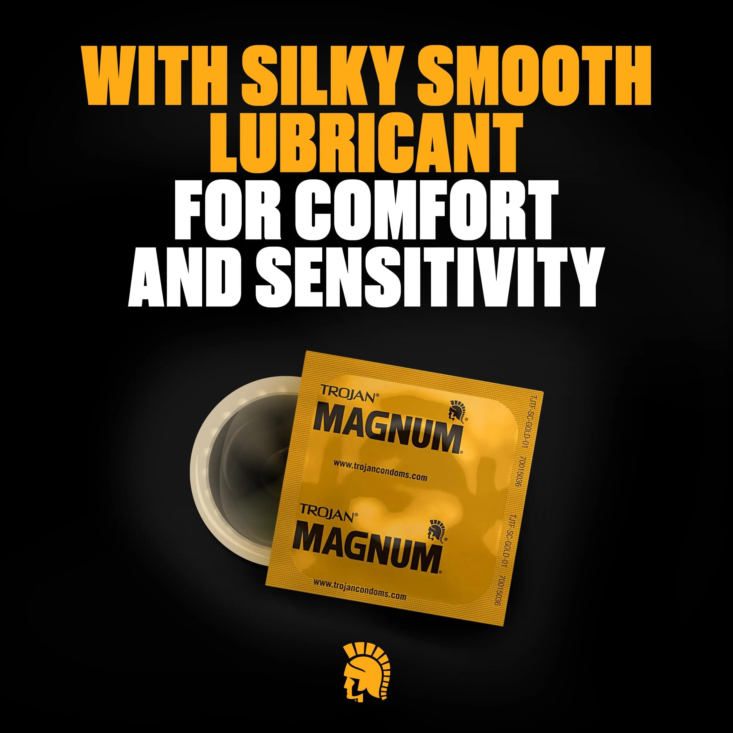 TROJAN Magnum Lubricated Large Condoms 36 Count Pack | Contoured Shape for Comfort & Secure Fit - view 3