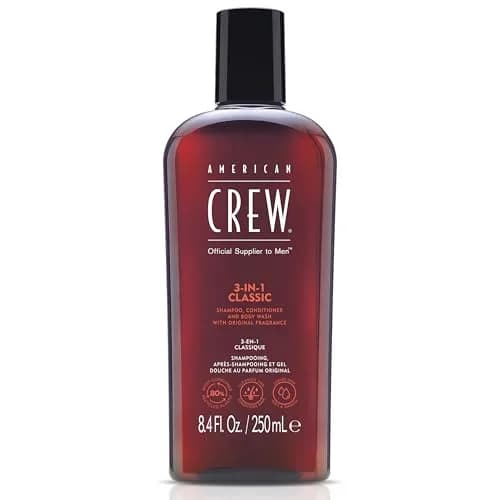 American Crew 3-in-1 Shampoo, Conditioner & Body Wash 250ml (8.4 fl oz) | Classic Scent for Men thumbnail 1