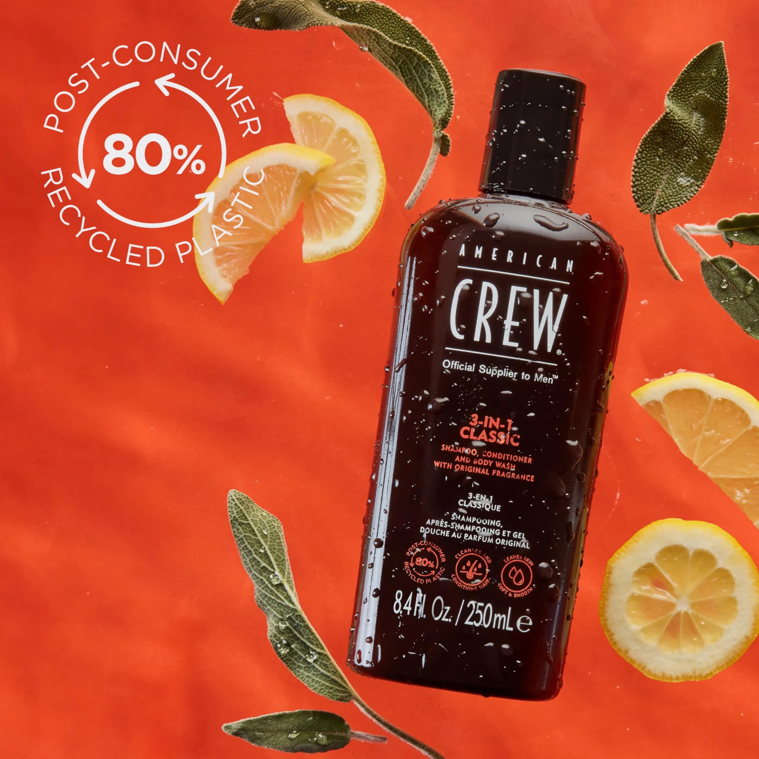 American Crew 3-in-1 Shampoo, Conditioner & Body Wash 250ml (8.4 fl oz) | Classic Scent for Men - view 4