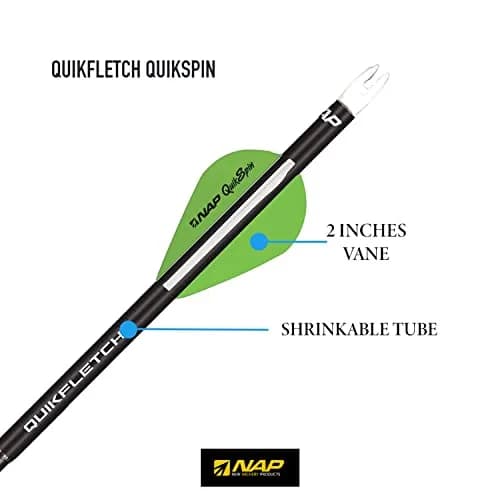 New Archery Products Quikfletch Quikspin 2" 3-Vane Fletching Pack (6 Vanes) | Stabilizes Arrows for Accuracy thumbnail 3