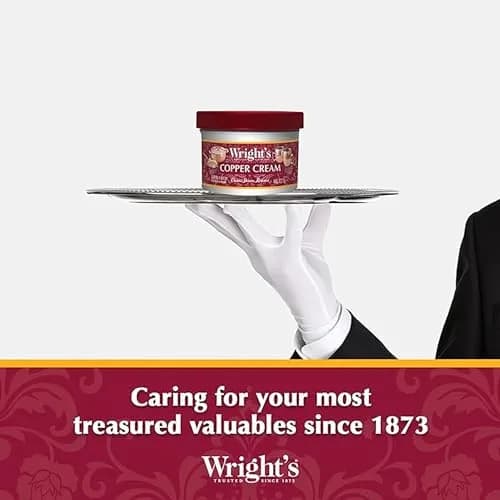 Wright's Copper, Brass Cream Cleaner 236ml (8 Fl Oz) | Gently Cleans and Removes Tarnish Without Scratching thumbnail 7