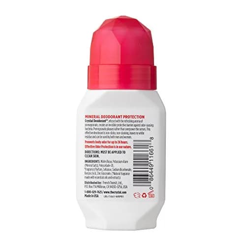 Crystal Mineral Deodorant Roll-On, Pomegranate | 24h Odor Protection, Vegan & Aluminum-Free thumbnail 5