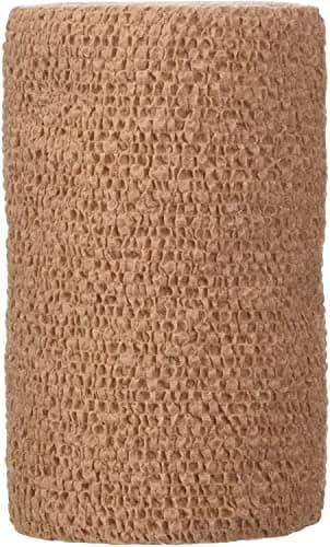 Coban 3M Self-Adherent Wrap 1584 Tan 4 in. x 5 yd. | Sticks to Itself for Secure Bandaging thumbnail 1