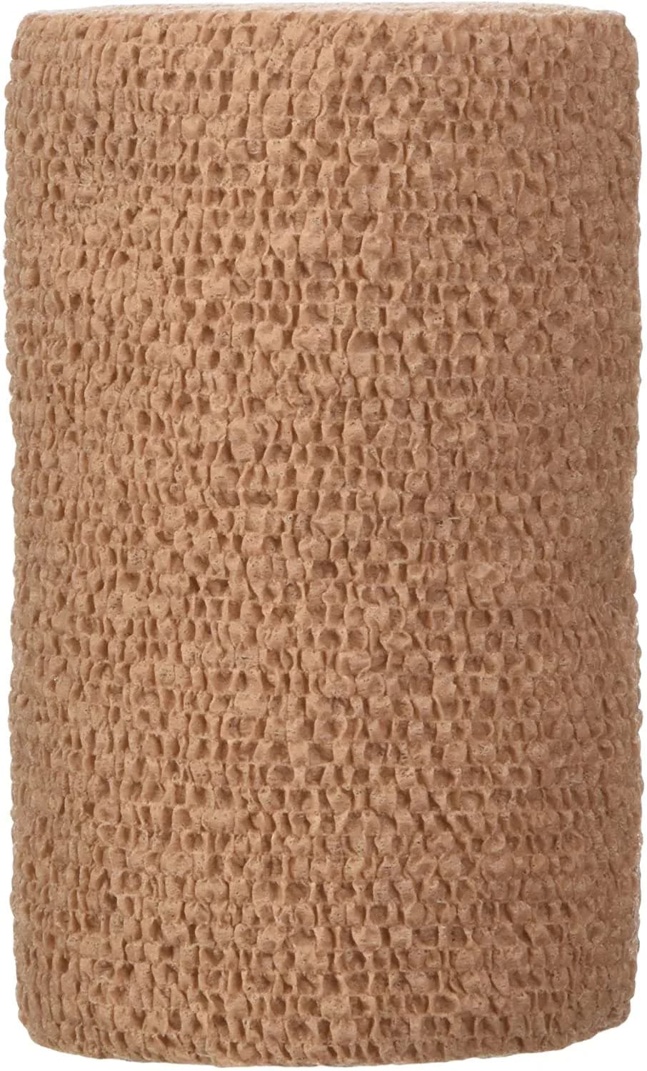 Coban 3M Self-Adherent Wrap 1584 Tan 4 in. x 5 yd. | Sticks to Itself for Secure Bandaging — Tan