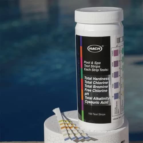 AquaChek 7-Way Pool and Spa Test Strips - 100 Count | Tests pH, Chlorine, Bromine, Alkalinity, Hardness, Cyanuric Acid thumbnail 2