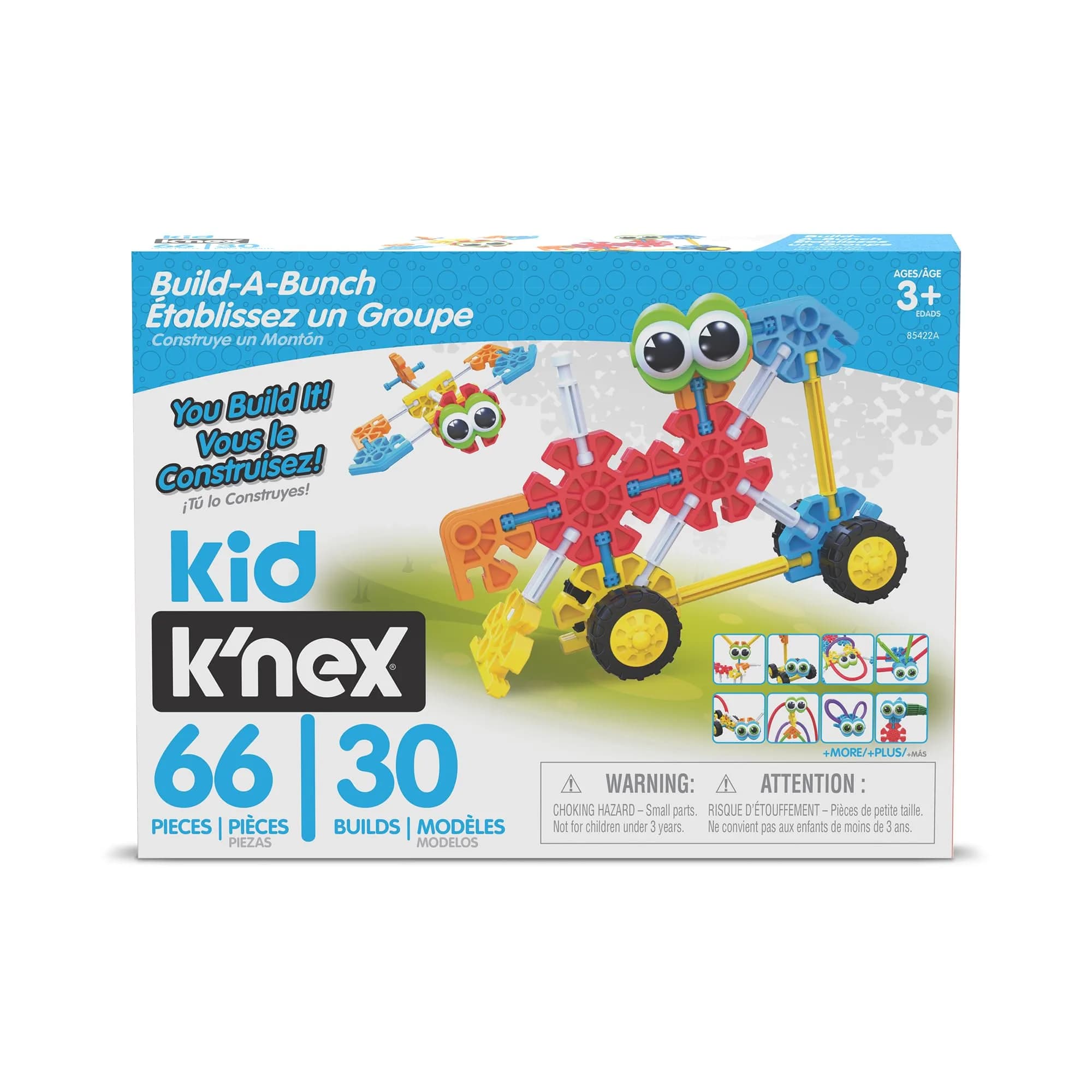 KID K'NEX Build A Bunch Set 66 Pieces | Preschool STEM Building Toy for Ages 3+ - main product image