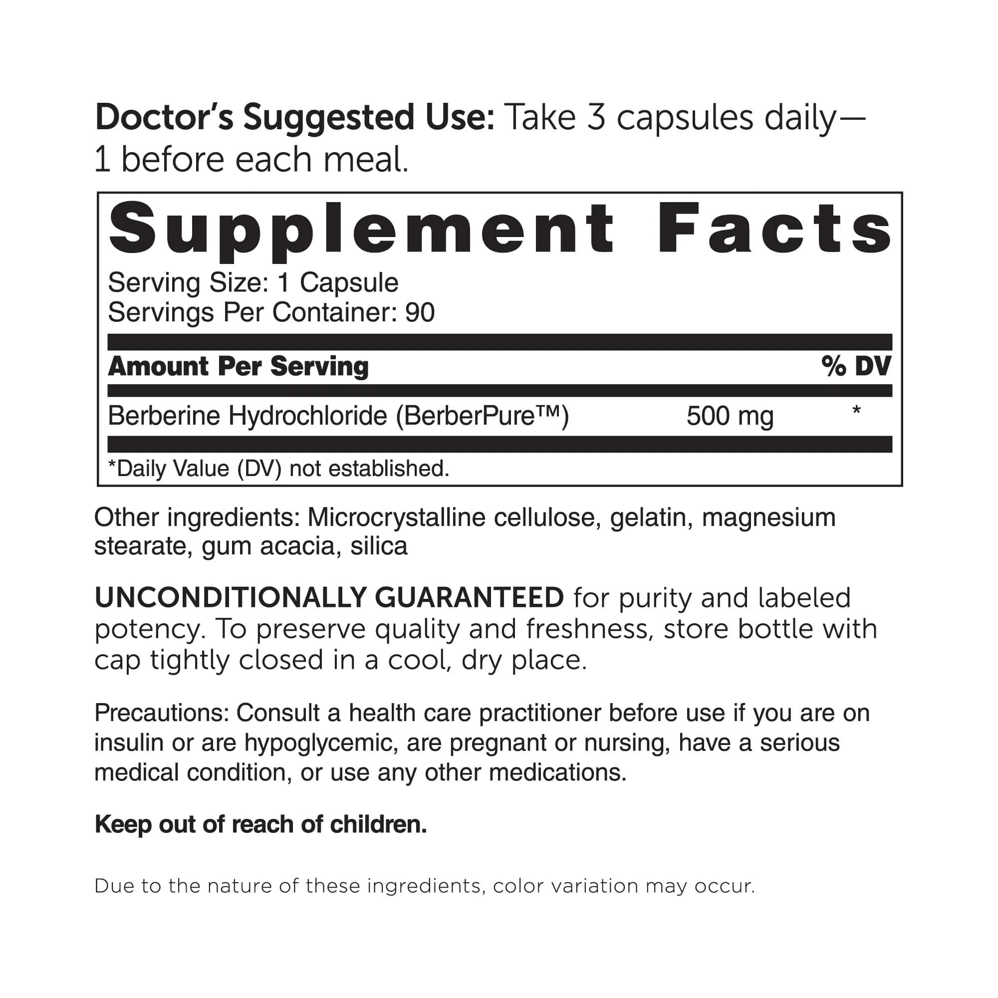 Dr. Whitaker Clinical Grade Berberine Supplement 1500 mg (90 Capsules) - view 3