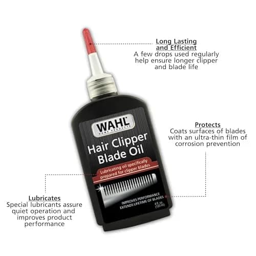 Wahl Premium Hair Clipper Blade Lubricating Oil 120ml (4 Fl Oz) | Rust Prevention & Blade Life Extender thumbnail 2