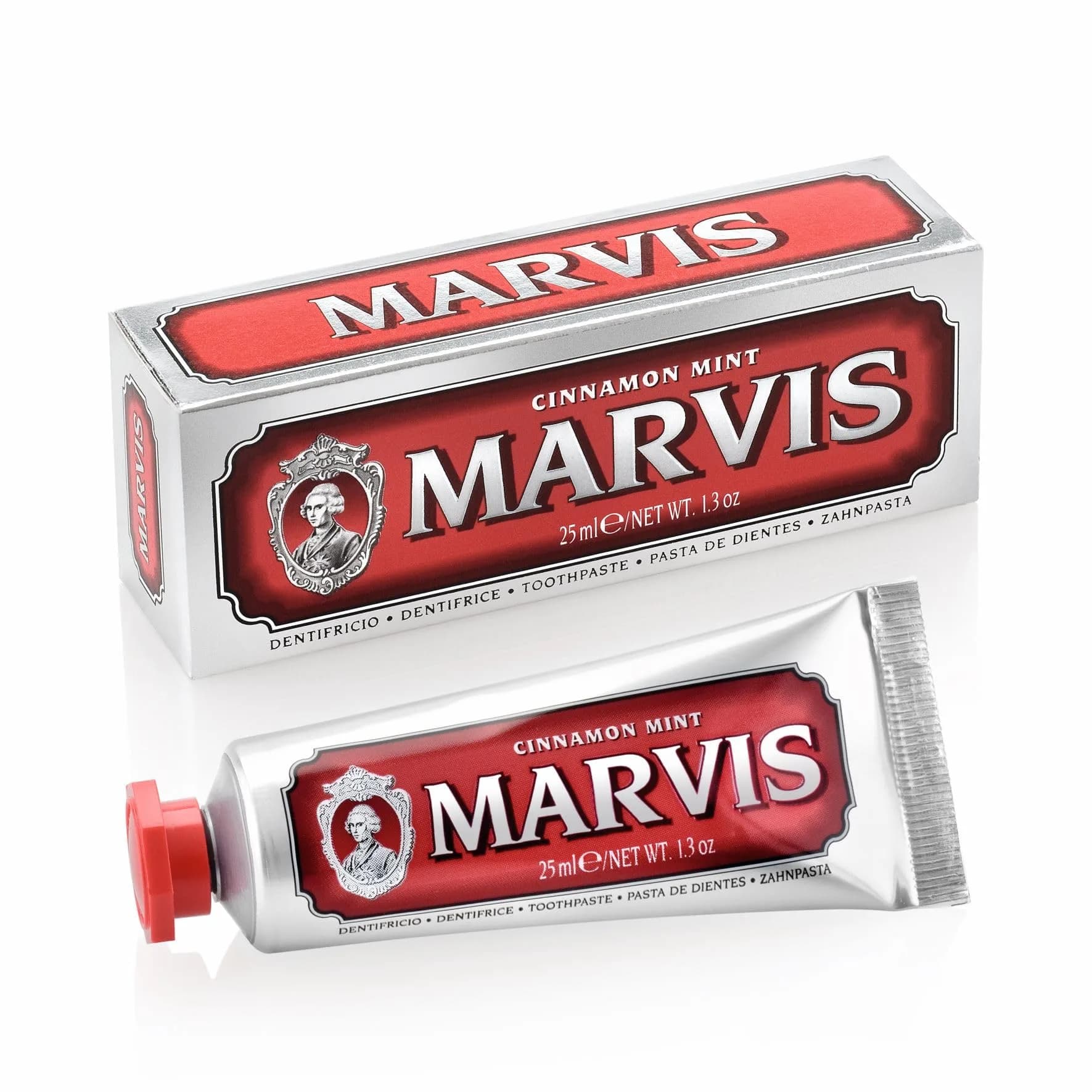 Marvis Cinnamon Mint Toothpaste 38ml (1.3 oz) | Whitening & Fresh Breath — Brown