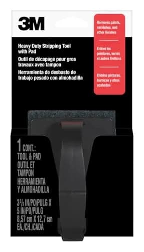 3M Heavy Duty Stripping Pad With Handle, 3-3/8 in x 5 in | Removes Paint & Varnish, Durable Synthetic Material thumbnail 1